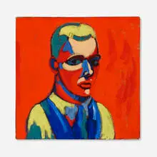 Charles Biederman, Self Portrait, 1934, oil on canvas