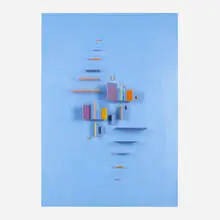 Charles Biederman, #34 Aix, 1972-74, painted aluminum