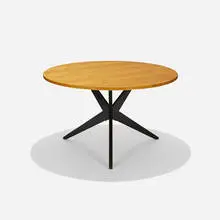Hans Bellmann, Popsicle dining table, 1947, birch, lacquered wood