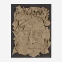 Irving Harper, Untitled (Abstracted Face), painted paper construction