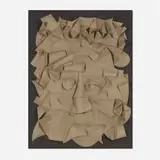 Irving Harper, Untitled (Abstracted Face), painted paper construction