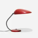 Cobra table lamp by Greta Magnusson Grossman and Milo Baughman, 1948, enameled aluminum, chrome-plated steel, enameled steel, sold Feb 2017