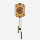 wall clock, model 2243 by George Nelson & Associates, 1957, walnut, cherry, brass, enameled aluminum, sold Feb 2017