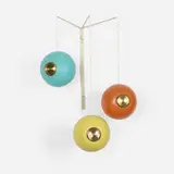 Peter Pepper Products, rare wall-mounted weather station, c. 1957, glazed ceramic, enameled steel, glass, brass