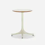 Pedestal occasional table, model 5451 by George Nelson & Associates, 1954, laminate, enameled aluminum, sold Feb 2017