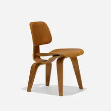 Charles and Ray Eames, early DCW, 1945, walnut plywood, rubber