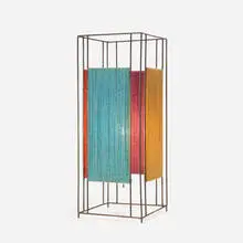 Modernist, table lamp, c. 1955, steel, yarn