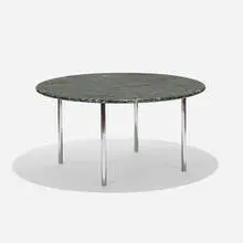 Tinos dining table, model 8-M by Ross Littell and Douglas Kelley William Katavolos, 1953, marble, chrome-plated steel, sold Feb 2017