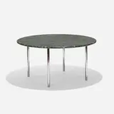Tinos dining table, model 8-M by Ross Littell and Douglas Kelley William Katavolos, 1953, marble, chrome-plated steel, sold Feb 2017