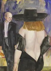 Untitled by David Remfry, watercolour 152 x 103cm ., sold Oct 2020