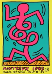 Untitled by Keith Haring, 1983 screenprint 100 x 70cm, sold Oct 2020