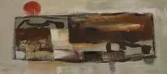 Untitled by Robert Sadler, acrylic on board 24 x 52cm Provenance: Studio exhibition, sold Oct 2020