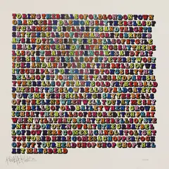 Untitled by Ben Eine, Ben Eine (b.1970) 'Oranges and Lemons' screenprint in colours with screenprinted varnish, sold Oct 2020