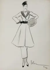 Untitled by John Guida, 1897, pencil and watercolour paper size 70.5 x 50cm ., sold Oct 2020