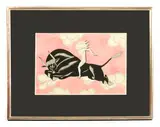 Georges Darcy, Untitled, b.1883) Figure riding a bull Gouache