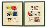 Joan Hickson, Joan Hickson (b.1929) Postman Pat cartoons pen and ink two sheets image size 40 x 32cm (2) .