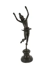 Gustav Schmidt-Cassel, Dancer, bronze, mounted to slate plinth