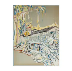 Everett Gee Jackson, Spanish Village, San Diego, pastel on paper