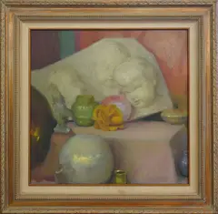 Peter Adams, Still Life, oil on board
