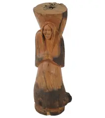 BobBoomerCaliforniaB. 1944Untitled (Female Figure) by Bob Boomer, California B. 1944, Untitled, carved woodsigned to lower edge and with branded initials "BB" to underside15 1/4 x, offered Aug 2025