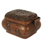 A Chinese, Untitled, bronze hand warmer