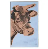 Andy Warhol, Cow, 1971, color screenprint in colors on wallpaper