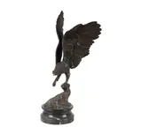 Jules Moigniez, Eagle, bronze, mounted to marble plinth