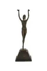 Egyptian Dancer by Dimitri H. Chiparus, patinated bronze, mounted to plinth, offered Jul 2025