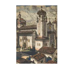 Hernando Gonzallo Villa, Untitled (Cathedral), 1937, mixed media on paper