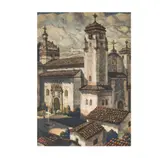 Hernando Gonzallo Villa, Untitled (Cathedral), 1937, mixed media on paper