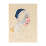Jason Brinkerhoff, Untitled (Head), 2012, colored pencil, pastel, and graphite on paper