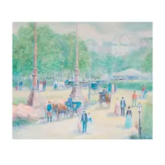 A Park in Paris by Gail Corbett Sherman, oil on canvas, offered Jul 2025