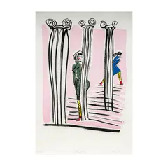 White Columns by Ella Kruglyanskaya, 2015, screenprint, offered Jul 2025