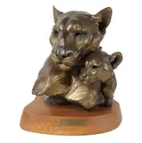 Ken Rowe, Heart of a Lion, 2000, patinated bronze, mounted to wooden plinth