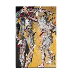 Paul Ecke, Untitled (Abstract Figures), acrylic on canvas