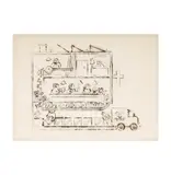 Cross Express by Barton Lidice Beneš, 1969, ink on paper, offered Jul 2025