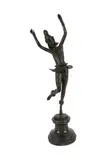 Gustav Schmidt-Cassel, Dancer, bronze, mounted to slate plinth