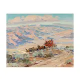 Marjorie Reed, Butterfield Stagecoach, oil on board