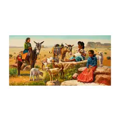 Filastro Mottola, Navajo Shepherds, oil on panel