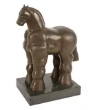 Fernando Botero, Trojan Horse, bronze, mounted to plinth