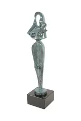 Alexander Archipenko, Egyptian Motif, bronze, mounted to plinth