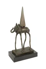 Space Elephant by Salvador Dalí, bronze, mounted to plinth, offered Jun 2025