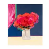 Claude Hemeret, Bouquet au Miroir, oil on canvas