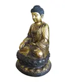 A Chinese Gilt, Untitled, bronze buddha figure