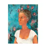 Pierre-Henry, Portrait of a Woman With Roses, 1963, oil on canvas