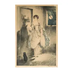 Pierette by Louis Icart, etching and aquatint, offered Jun 2025
