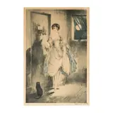 Louis Icart, Pierette, etching and aquatint