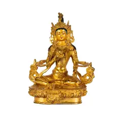 Untitled by A Tibetan Gilt, bronze figure of a seated buddha, offered Jun 2025