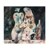 Harry Guttman, Untitled (Figural Abstract), oil on metal