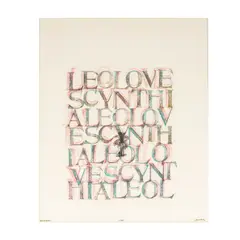 Leo Loves Cynthia by Paul Sanford Dillon, 1984, lithograph in colors, offered Jun 2025